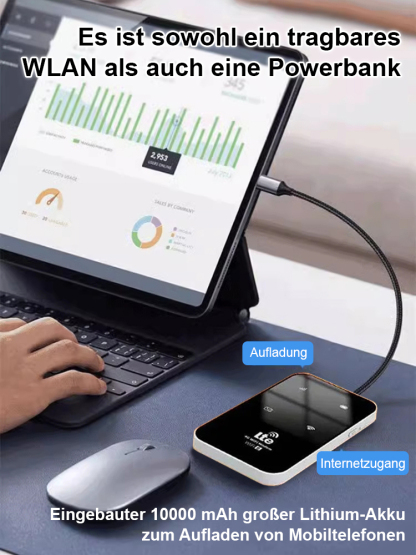 Ein Muss für unterwegs, ein tragbares WLAN-Internet-Tool, kostenloser Internetzugang