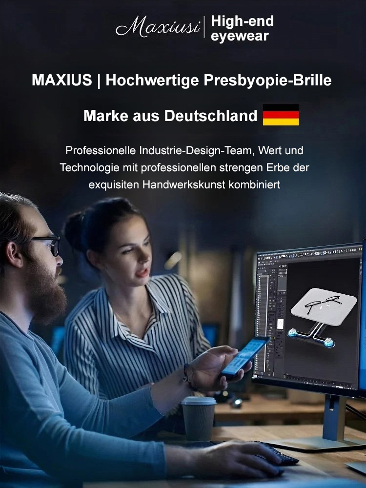 Lesebrille mit großem Rahmen und Anti-Blaulicht-Schutz, modisch und altersreduzierend, kratzfest und verschleißfest