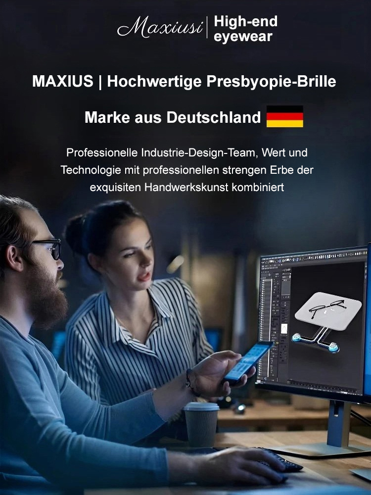 Lesebrille mit großem Rahmen und Anti-Blaulicht-Schutz, modisch und altersreduzierend, kratzfest und verschleißfest