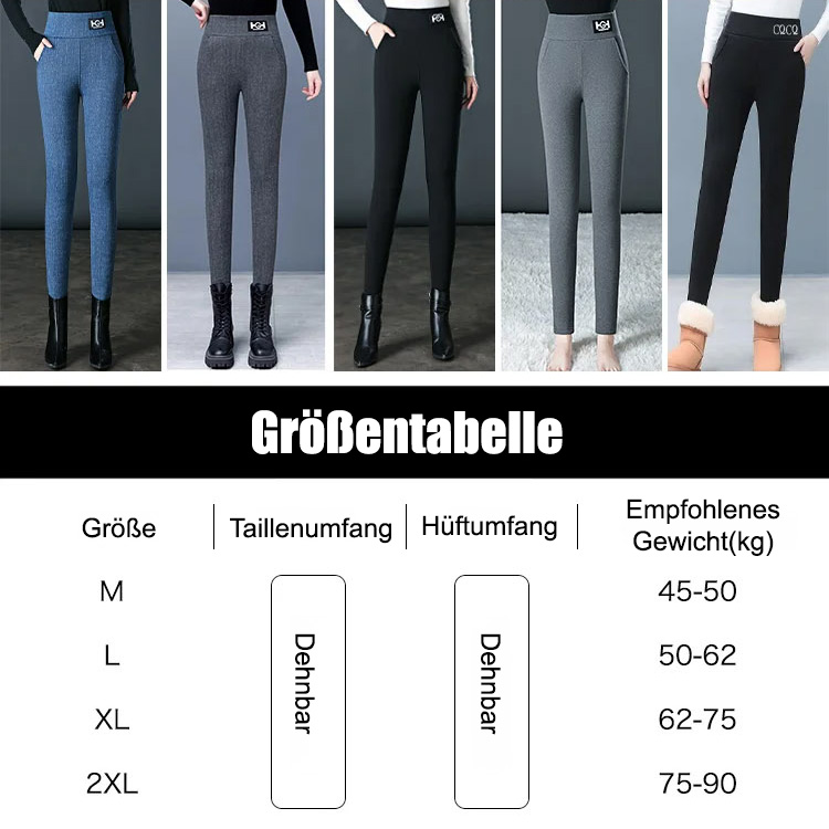 Superdicke HG-Label-Taschen-Lammwollleggings