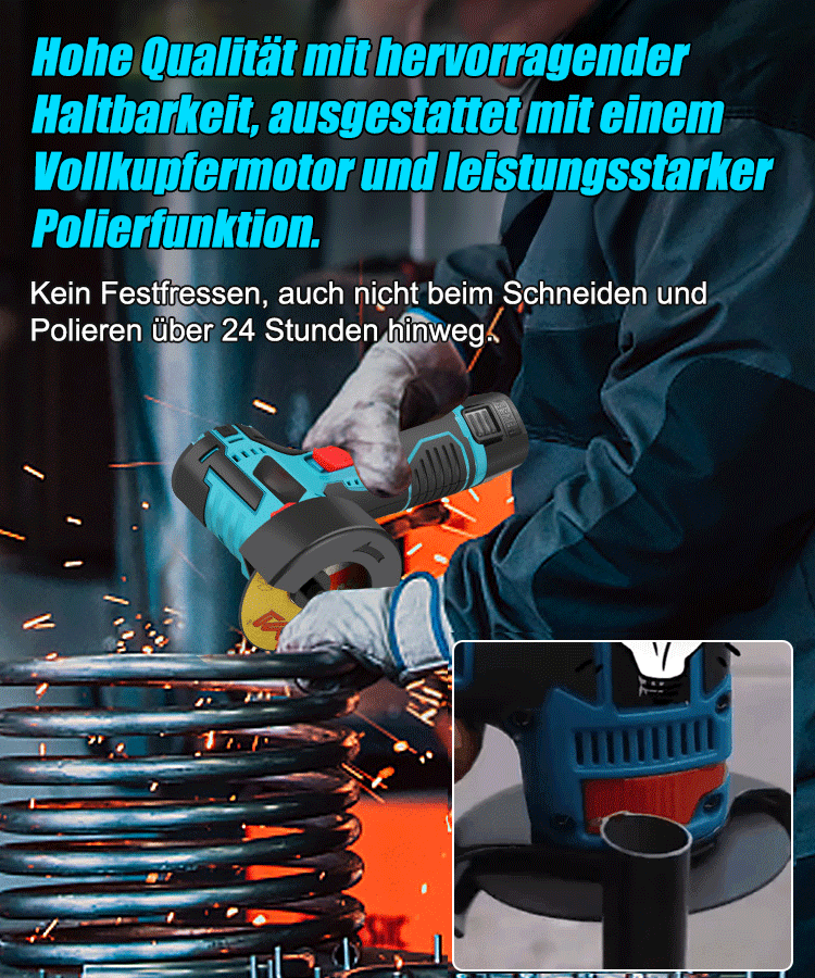 Leichter und tragbarer Mini-Winkelschleifer für Metall, Fliesen und Holz