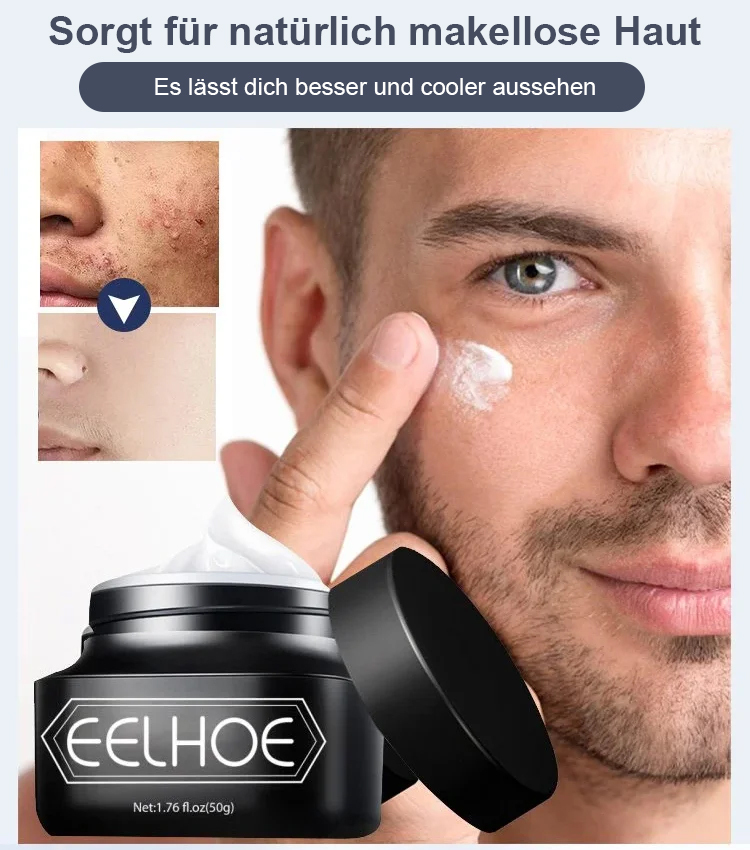 Exklusive Naturcreme für Männer, einfach und praktisch, eine Flasche Hautpflege und ConcealerNatürlich, kein künstliches Weiß