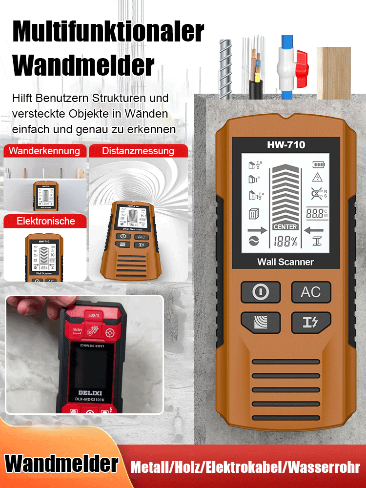 Multifunktions-Wanddetektor