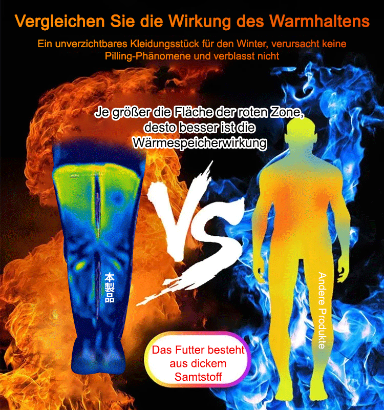 Samtverdickte, warme, gerade Freizeithose