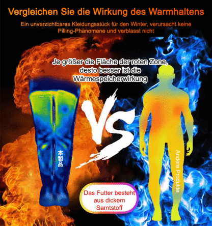 Samtverdickte, warme, gerade Freizeithose
