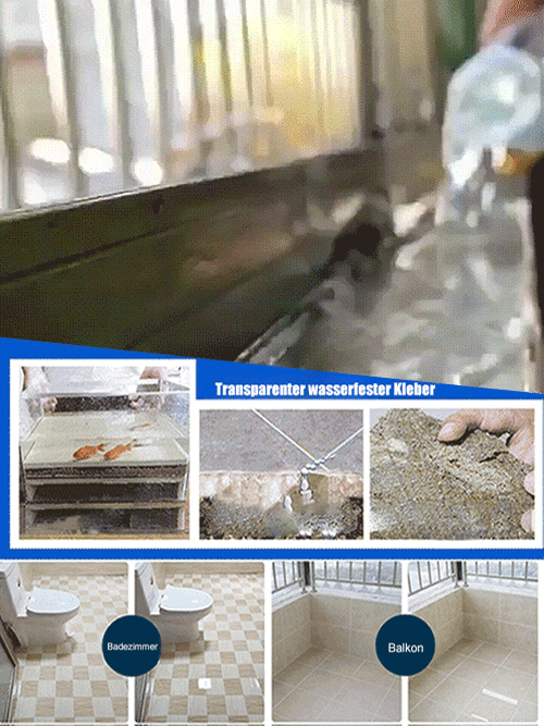 Transparenter wasserfester Kleber