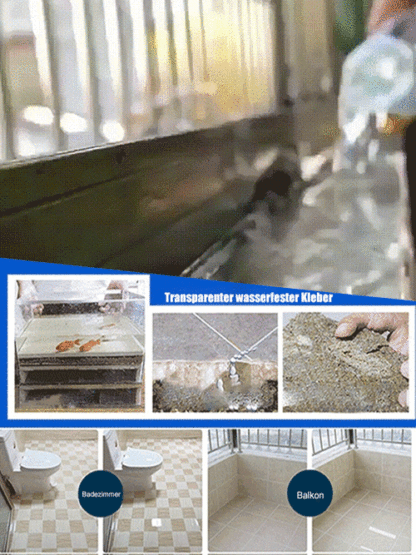 Transparenter wasserfester Kleber