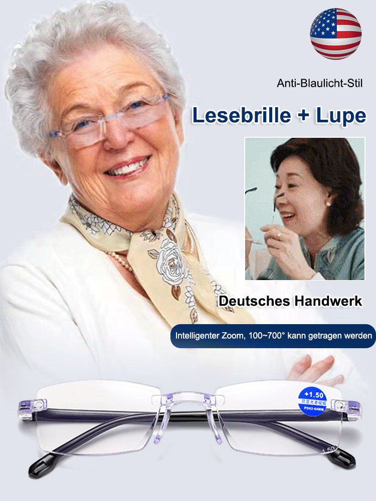Intelligente Zoom-Anti-Blaulicht-Lesebrille