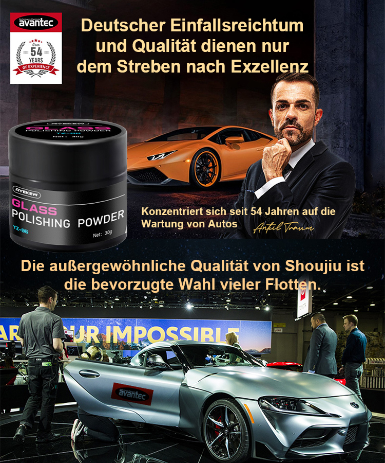 Ein Wischvorgang bringt es zum Glänzen, entfernt schnell den Ölfilm und hinterlässt keine Glasschäden🚘️