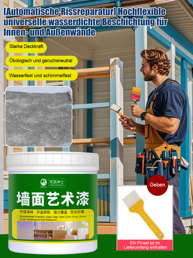 【Automatische Reparatur von Rissen】Universelle wasserdichte Beschichtung
