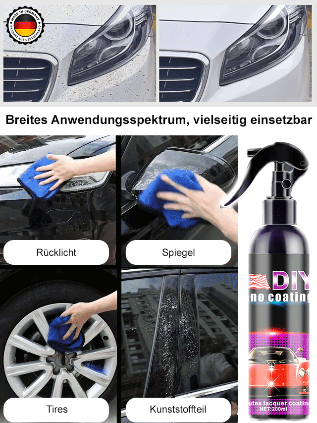 Auto-Beschichtungsmittel, wasserfest und schmutzabweisend, schützt den Autolack