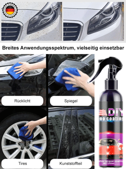 Auto-Beschichtungsmittel, wasserfest und schmutzabweisend, schützt den Autolack