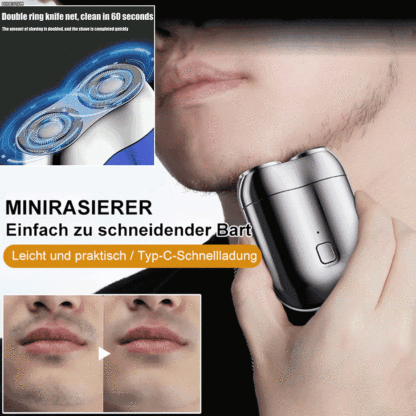Neuer Mini-Elektrorasierer mit Doppelkopf, klein, leicht und einfach zu tragen, 2 Stück für nur 56 €