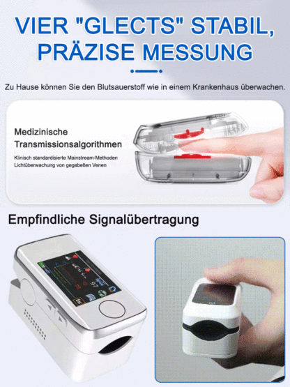 Das gleiche professionelle Oximeter wie im Kino, das Herzfrequenz und Blutsauerstoff in 5 Sekunden misst