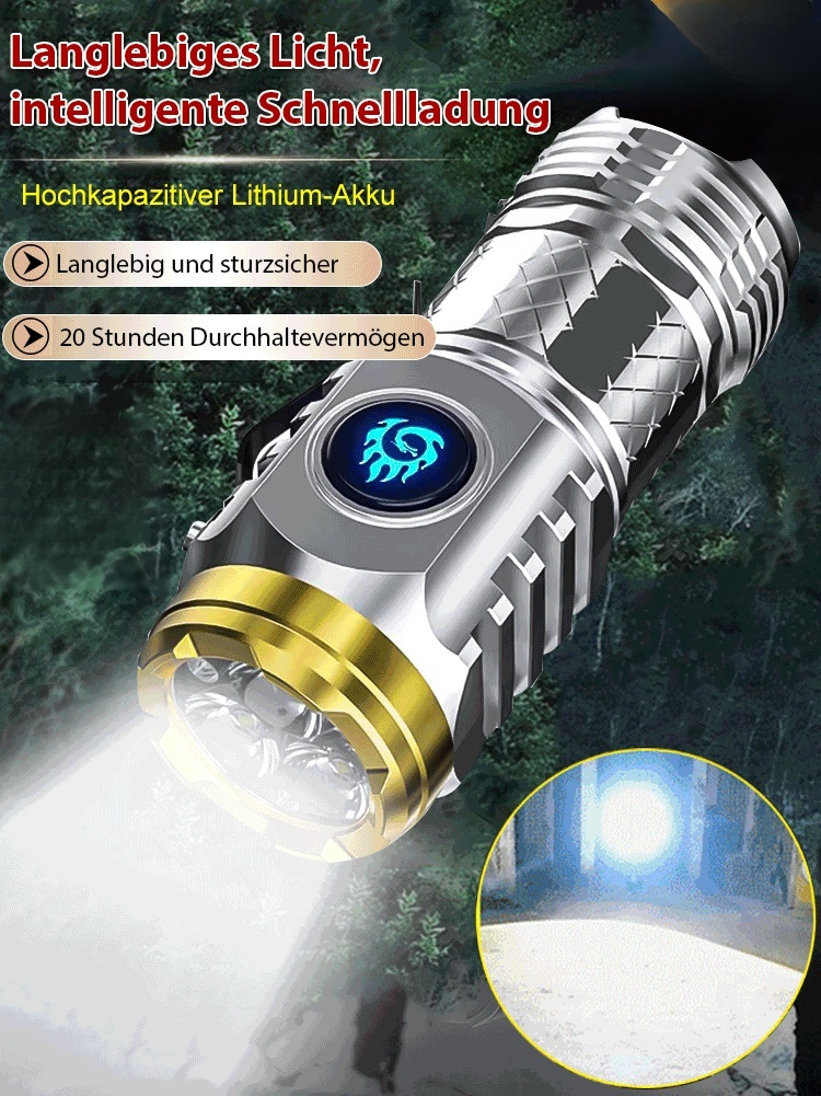 Neue verbesserte Mini-Super-Taschenlampe, super Helligkeit, Akku mit großer Kapazität⛺️