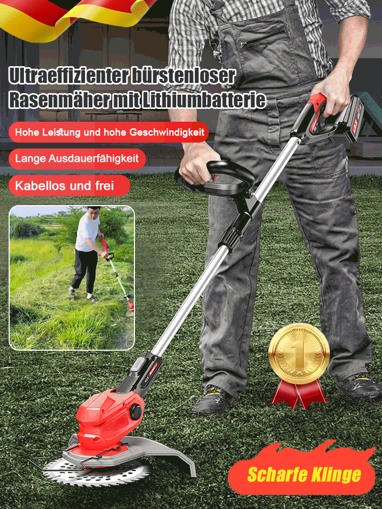 Hocheffizienter bürstenloser Lithium-Akku-Rasenmäher