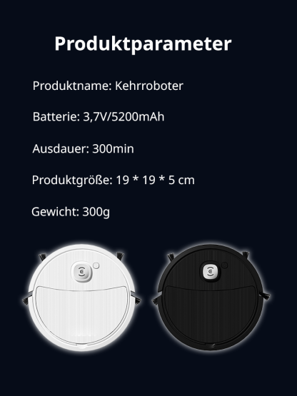 Super Kehrroboter, 360-Grad-Reinigung ohne tote Winkel, 1 Stück € 38, 2 Stück € 54