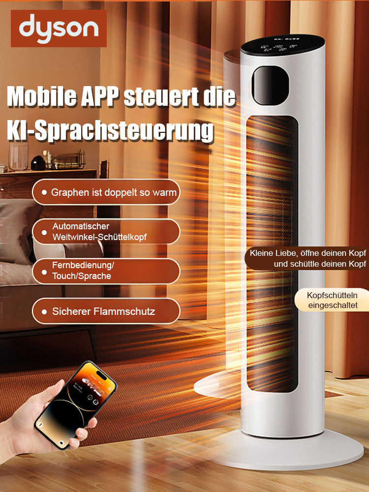 🔥【Nur heute 50 % Rabatt】Vertikaler, kleiner, leiser Elektroheizer