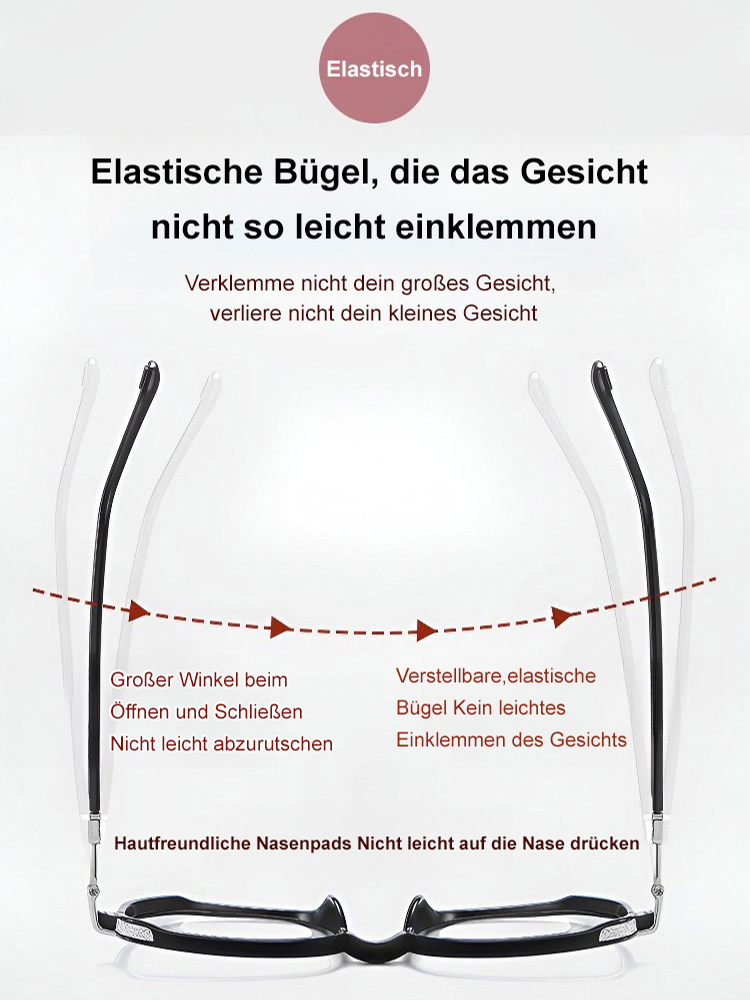 Lesebrille mit großem Rahmen und Anti-Blaulicht-Schutz, modisch und altersreduzierend, kratzfest und verschleißfest