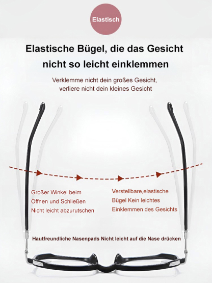 Lesebrille mit großem Rahmen und Anti-Blaulicht-Schutz, modisch und altersreduzierend, kratzfest und verschleißfest