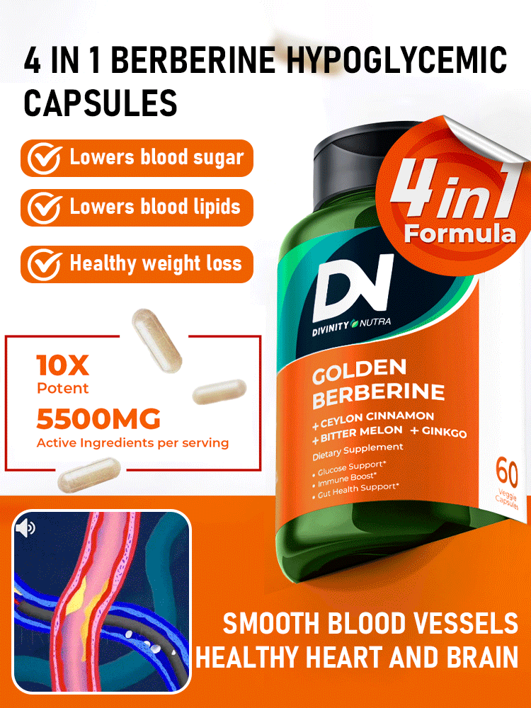 【TK Hot Item】4-in-1 Berberine Blood Sugar Lowering Capsules