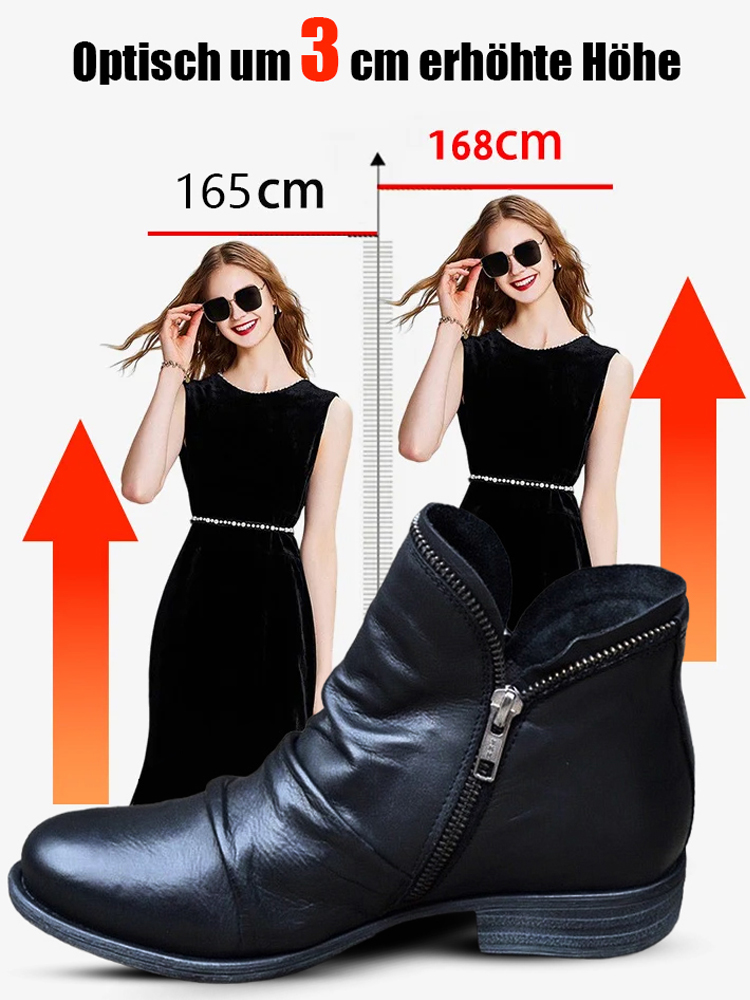 TH Stiefeletten mit grobem Absatz und seitlichem Reißverschluss