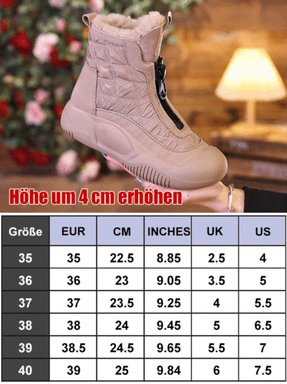 Gepolsterte Stiefel aus verdicktem Leder
