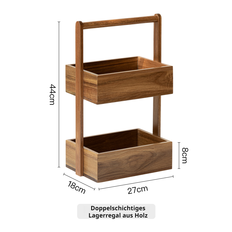 Mehrstufiger SchreibtischOrganizer aus Massivholz BadezimmerOrganizer