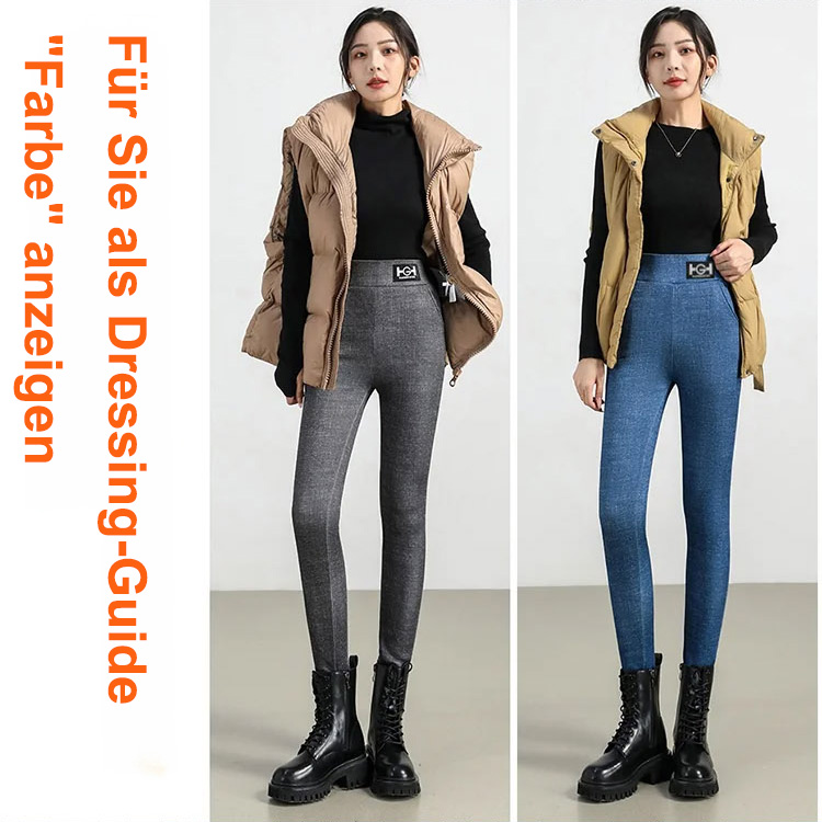 Superdicke HG-Label-Taschen-Lammwollleggings
