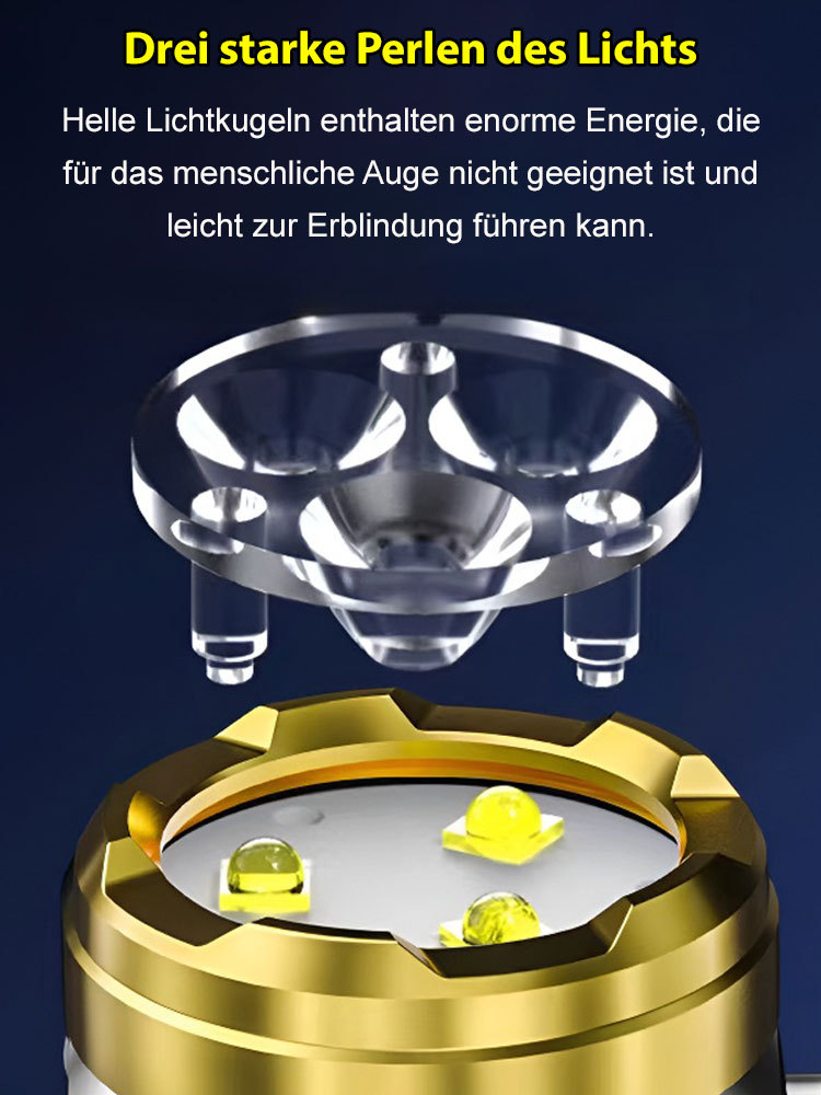 Neue verbesserte Mini-Super-Taschenlampe, super Helligkeit, Akku mit großer Kapazität⛺️