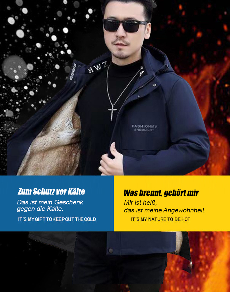 [-30 Grad Celsius kalt] Pelzmantel für Männer