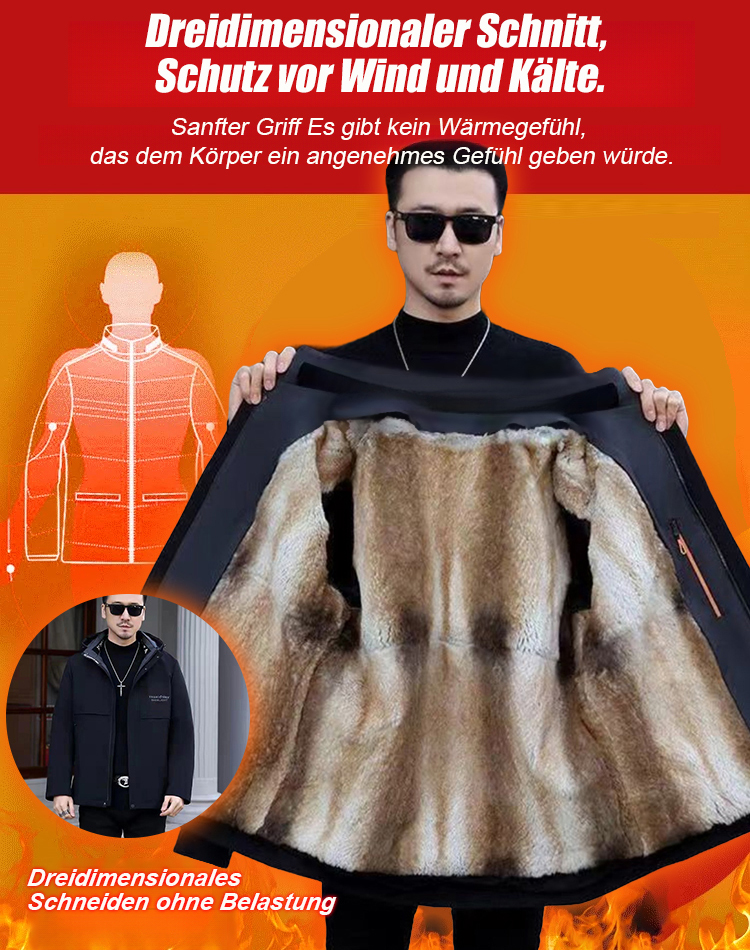 [-30 Grad Celsius kalt] Pelzmantel für Männer