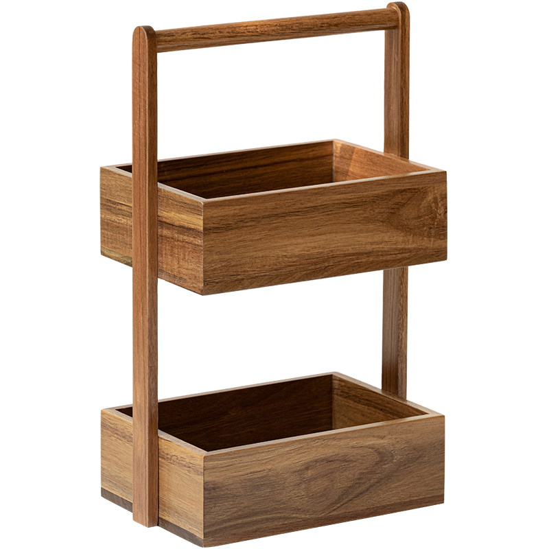 Mehrstufiger SchreibtischOrganizer aus Massivholz BadezimmerOrganizer