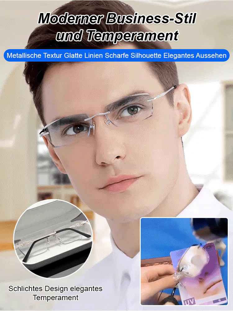 Hochwertige Lesebrille, importierte Materialien, Blaulichtschutz, lindert Augenermüdung.