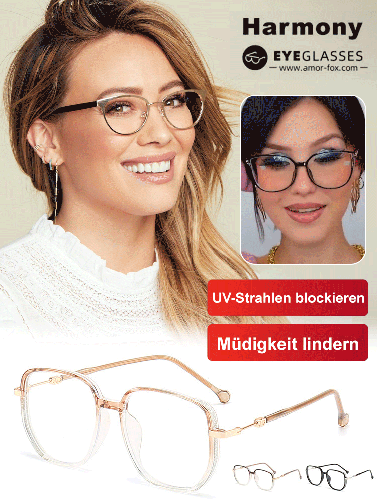 Lesebrille mit großem Rahmen und Anti-Blaulicht-Schutz, modisch und altersreduzierend, kratzfest und verschleißfest