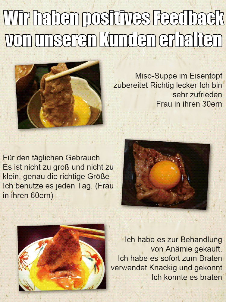 【Kostenlose Testversion】Der Gusseisentopf ist handgeschmiedet und rostet und verformt sich 50 Jahre lang nicht.