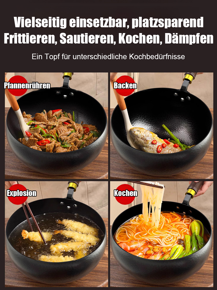 【Kostenlose Testversion】Der Gusseisentopf ist handgeschmiedet und rostet und verformt sich 50 Jahre lang nicht.