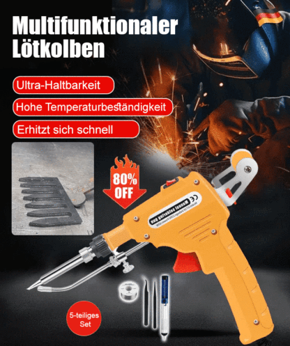 Handgehaltenes Lötset mit Innenheizungs-Lötkolben, 5-teiliges Set