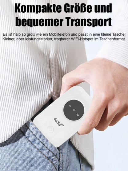 【Beliebtes tragbares WLAN】5G-Netzwerk, Gigabit-Geschwindigkeit, starke Signalstabilität