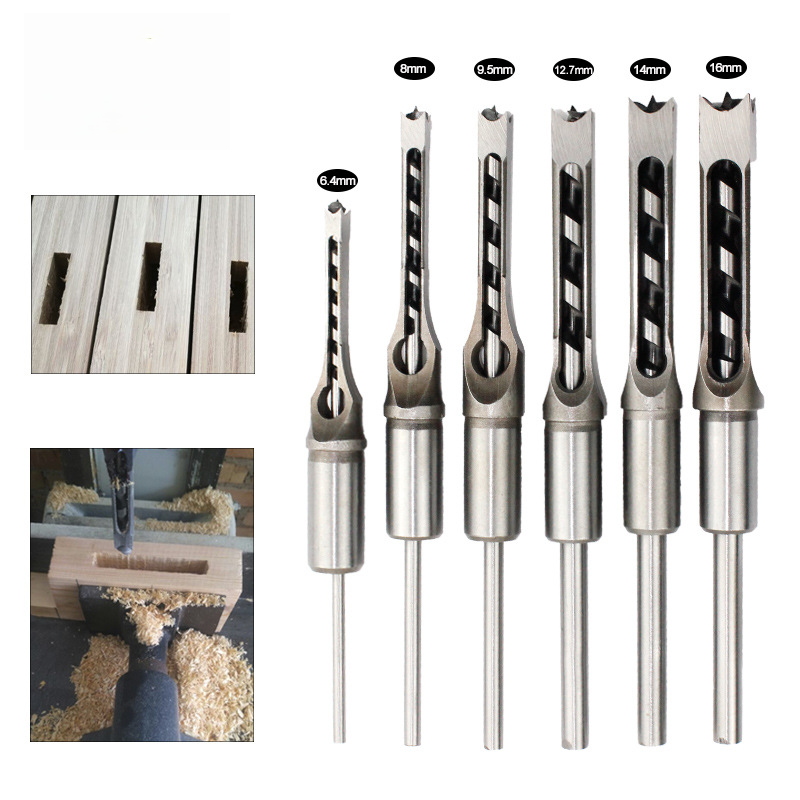 Yueqing Laiwei Holzbearbeitung quadratisches Loch Bohrer Bohrer Kern quadratisch Zapfen und Zapfen bohren quadratische Auge bohren Salat Bohrer Locher Locher Lochstanze Bohrer