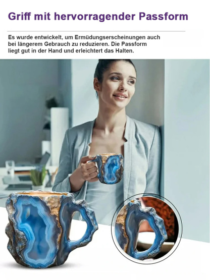 【Weihnachtsfrühkauf】Mineralischer Wellness-Kristall-Kaffeebecher