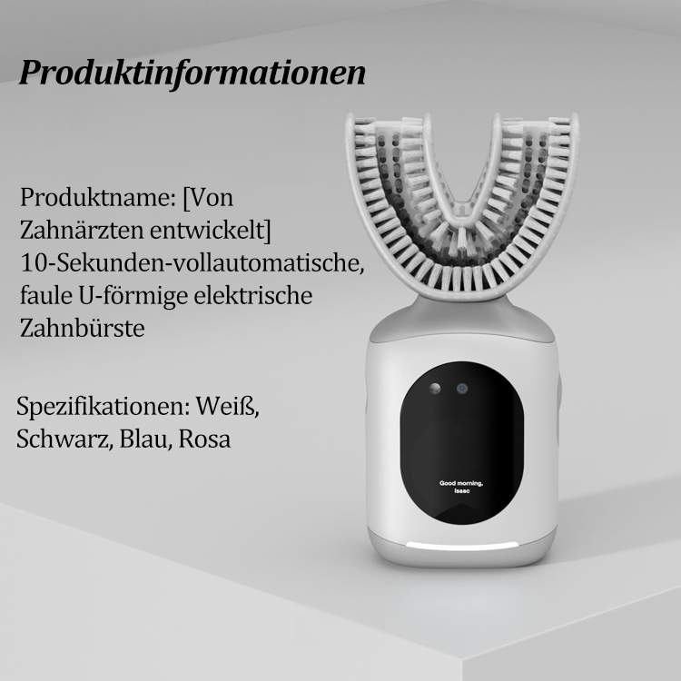[Von Zahnärzten entwickelt] 10-Sekunden-vollautomatische, faule U-förmige elektrische Zahnbürste