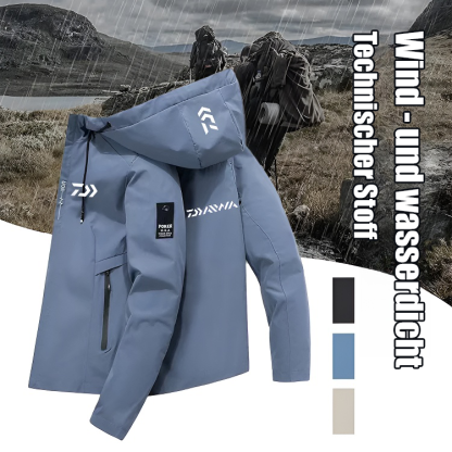 Wasserdichte, atmungsaktive und schweißabsorbierende Jacke aus technischem Gewebe