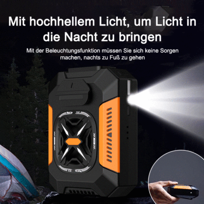 Tragbarer Hüftventilator für den Außenbereich, Zehnfacher Kälteumwälzlüfter, Kühlung in 1 Sekunde, ein Muss für den Außenbereich