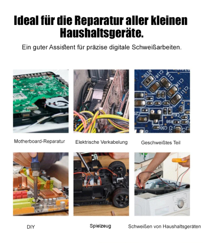 Handgehaltenes Lötset mit Innenheizungs-Lötkolben, 5-teiliges Set