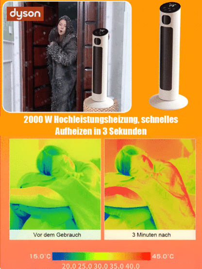 🔥【Nur heute 50 % Rabatt】Vertikaler, kleiner, leiser Elektroheizer