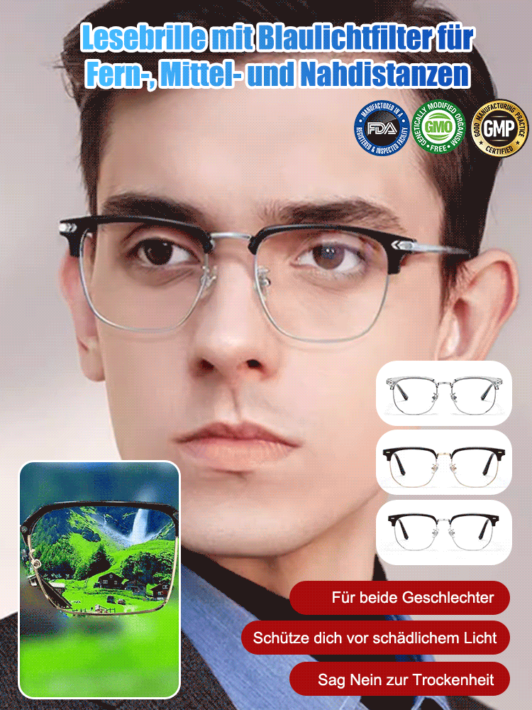 Anti-Blaulicht-Lesebrille kann die Helligkeit automatisch anpassen und automatisch zoomen👓️