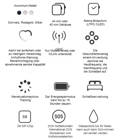 Series10 - Die smarte Telefonuhr mit Sportfunktion und Bluetooth