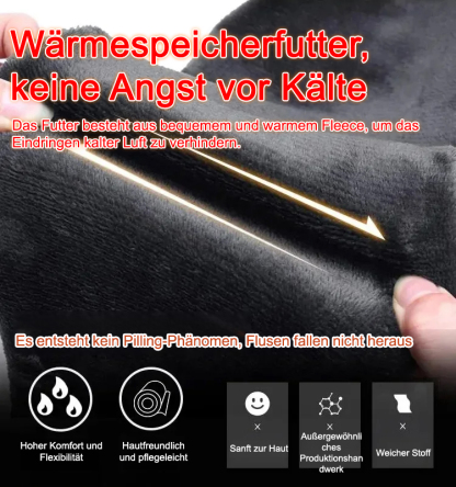 Samtverdickte, warme, gerade Freizeithose