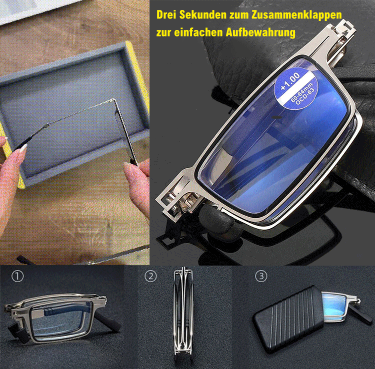 3 Sekunden faltbare HD-Lesebrille